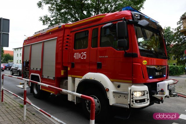 Pożar domu przy ul. Nowowiejskiej w Dzierżoniowie