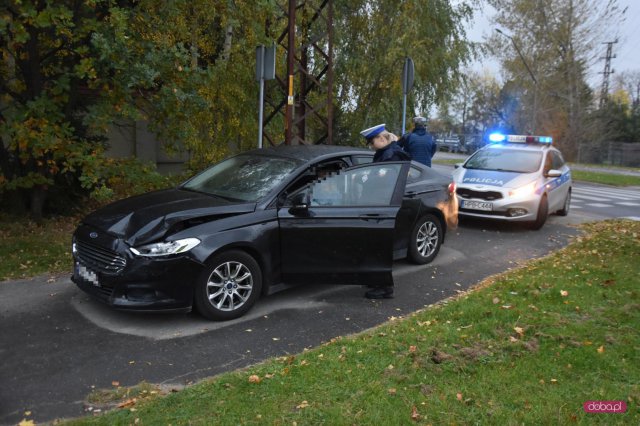 Zderzenie forda z oplem w Pieszycach