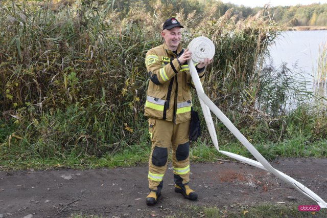 Ćwiczenia straży pożarnej w powiecie dzierżoniowskim