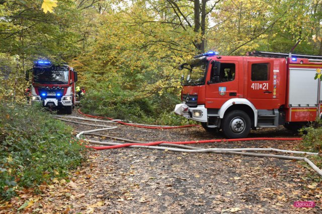Ćwiczenia straży pożarnej w powiecie dzierżoniowskim