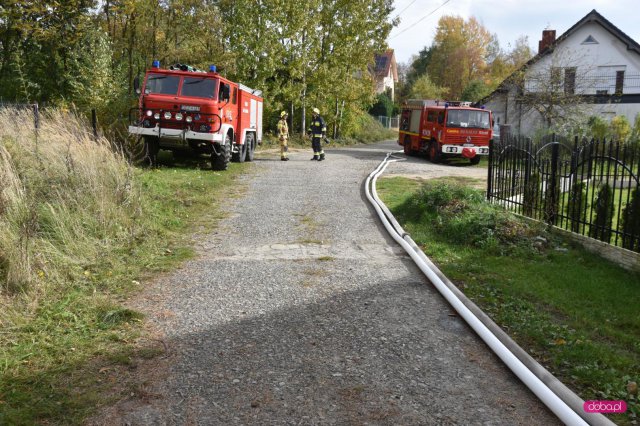 Ćwiczenia straży pożarnej w powiecie dzierżoniowskim