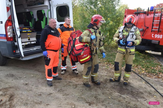 Ćwiczenia straży pożarnej w powiecie dzierżoniowskim