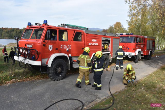 Ćwiczenia straży pożarnej w powiecie dzierżoniowskim