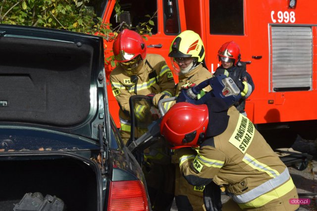 Ćwiczenia straży pożarnej w powiecie dzierżoniowskim