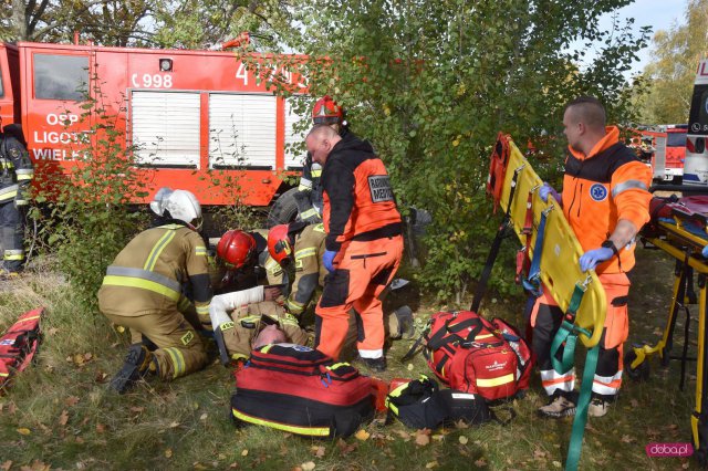 Ćwiczenia straży pożarnej w powiecie dzierżoniowskim