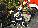Ćwiczenia straży pożarnej w powiecie dzierżoniowskim