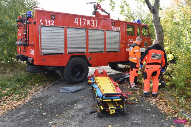 Ćwiczenia straży pożarnej w powiecie dzierżoniowskim