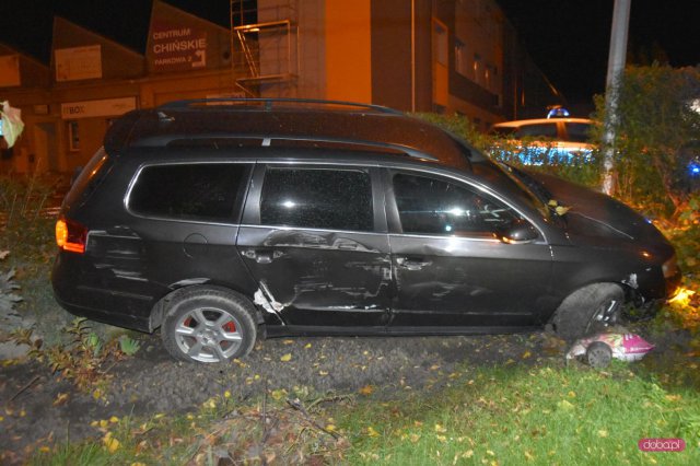 Volkswagenem wjechał w ogrodzenie