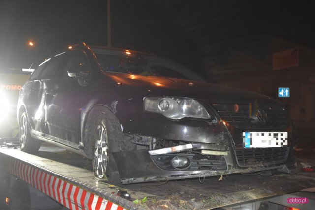 Volkswagenem wjechał w ogrodzenie