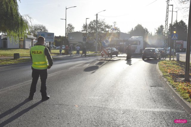 Zderzenie mazdy z rowerzystą w Dzierżoniowie