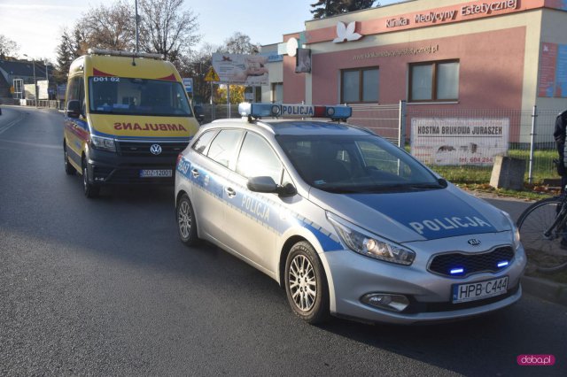 Zderzenie mazdy z rowerzystą w Dzierżoniowie