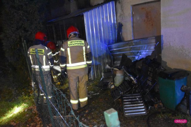 Pożar przy byłej restauracji na os. Tęczowym w Dzierżoniowie