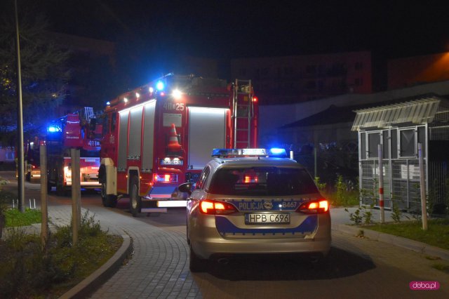 Pożar przy byłej restauracji na os. Tęczowym w Dzierżoniowie
