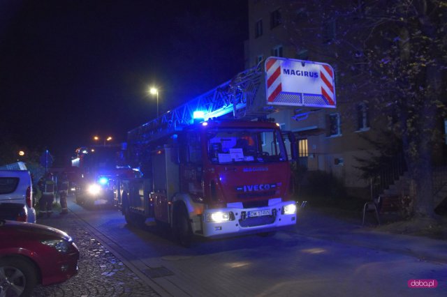 Pożar przy byłej restauracji na os. Tęczowym w Dzierżoniowie