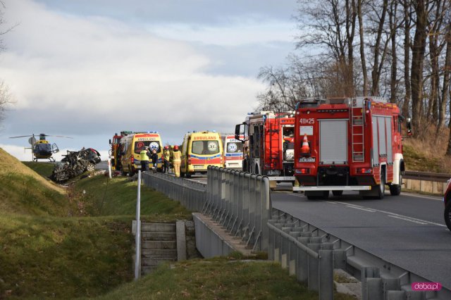 Śmiertelny wypadek na drodze Dzierżoniów - Łagiewniki