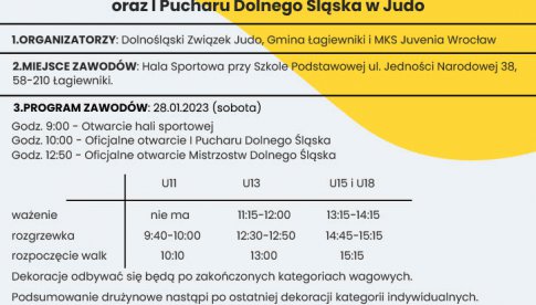 Łagiewniki: I Puchar Dolnego Śląska w JUDO