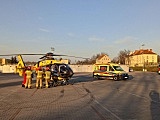 Pożar na Krasickiego w Dzierżoniowie. Jedna osoba ciężko ranna - LPR w akcji!