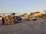 Pożar na Krasickiego w Dzierżoniowie. Jedna osoba ciężko ranna - LPR w akcji!