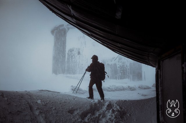 Terytorialsi w Wysokogórskim Obserwatorium Meteorologicznym na Śnieżce