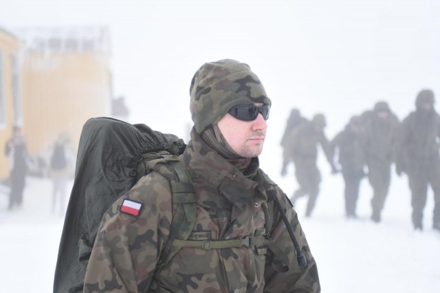 Terytorialsi w Wysokogórskim Obserwatorium Meteorologicznym na Śnieżce