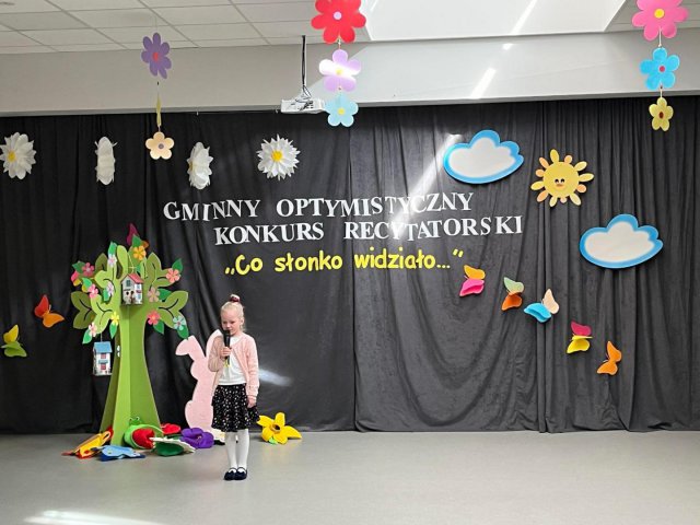 Gminny Optymistyczny Konkurs Recytatorski  „Co Słonko Widziało…” – wiersze Marii Konopnickiej