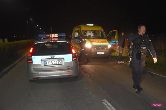 Wypadek na drodze Dzierżoniów - Pieszyce