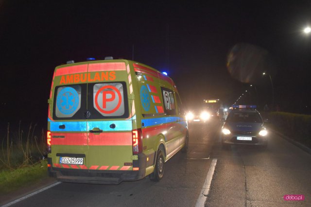 Wypadek na drodze Dzierżoniów - Pieszyce