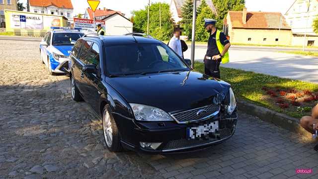 Zderzenie fiata z fordem w Łagiewnikach
