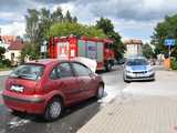 Pożar citroena w Dzierżoniowie