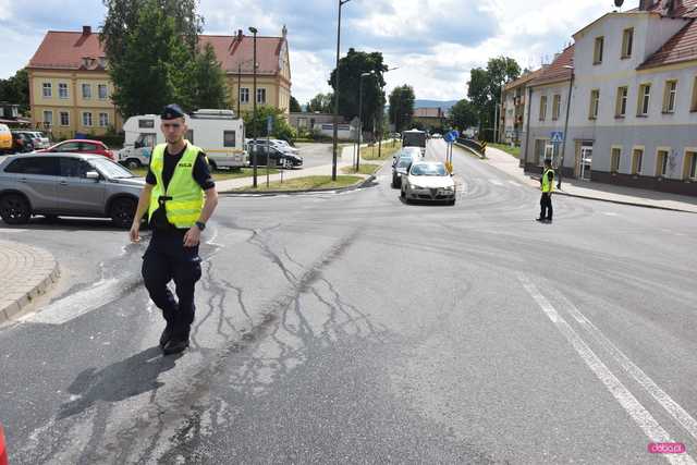 Pożar citroena w Dzierżoniowie