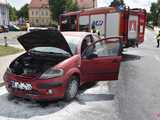 Pożar citroena w Dzierżoniowie