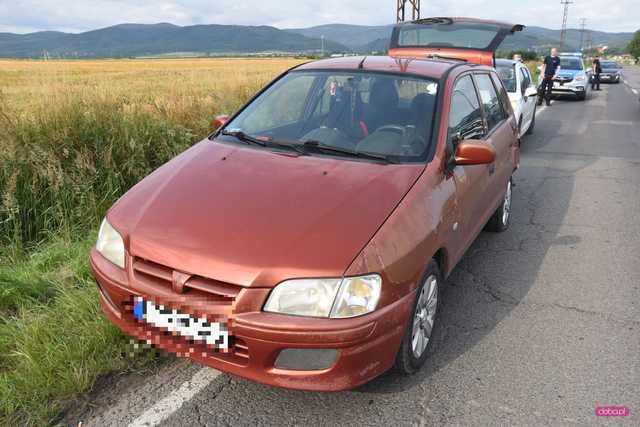 Pijany kierowca mitsubishi uderzył w peugeota