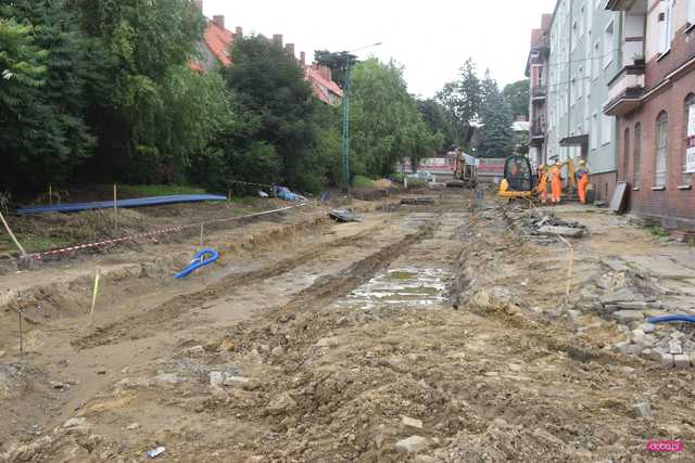 Dzierżoniów: ulica 11 Listopada w przebudowie