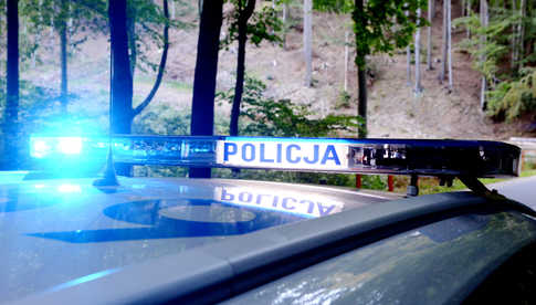 Interwencja policji w parku przy ul. Pocztowej w Dzierżoniowie