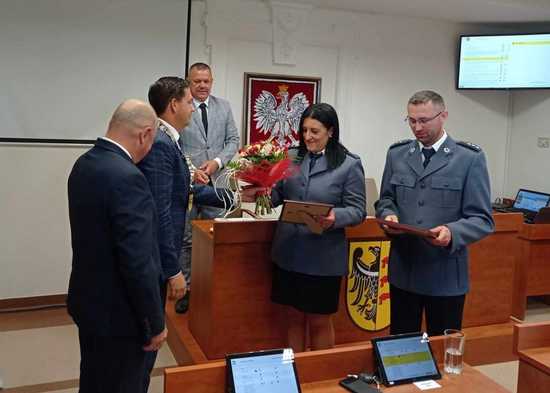 Policjanci wyróżnieni przez władze Piławy Górnej