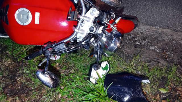 Zderzenie motocyklisty z hondą w górach
