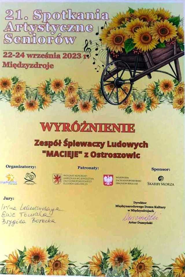 Zespół Macieje z wyróżnieniem