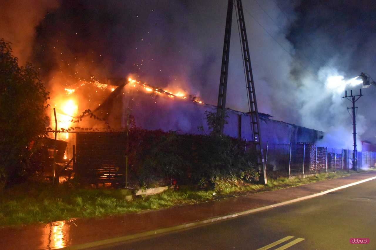Pożar zakładu w Dzierżoniowie