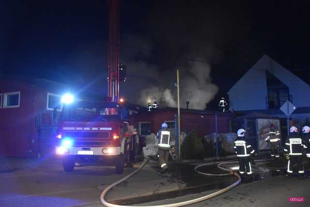 Pożar zakładu w Dzierżoniowie