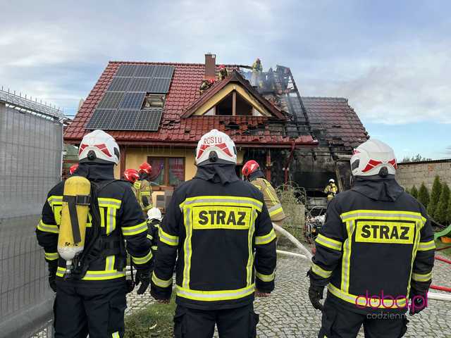 Pożar domu w Piławie Górnej