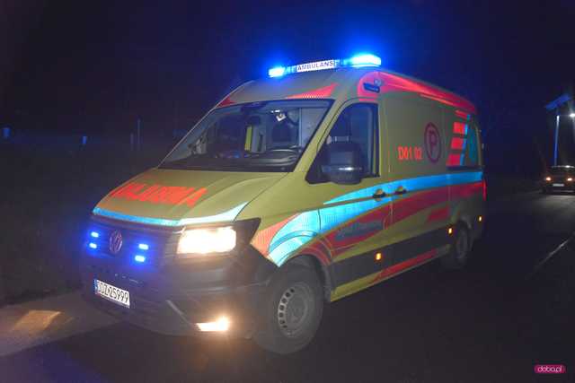 Autobus wypadł z drogi Niemcza - Dzierżoniów