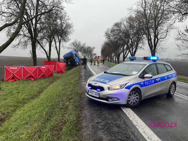 Wypadek śmiertelny na drodze Łagiewniki - Radzików