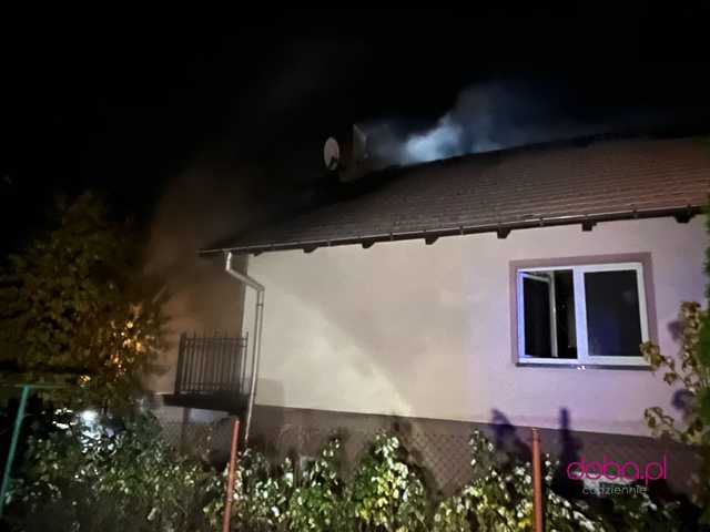 Pożar domu w Łagiewnikach