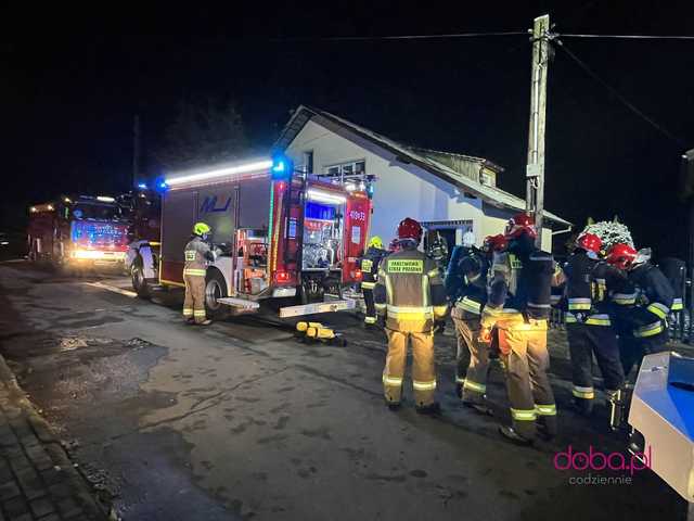 Pożar domu w Łagiewnikach