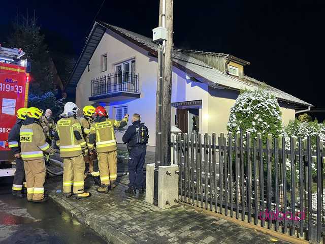 Pożar domu w Łagiewnikach