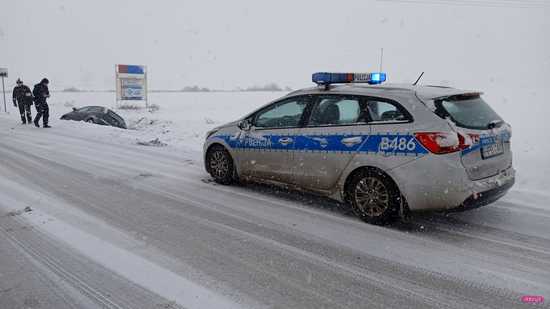 Fiatem wypadł z drogi Pieszyce - Lutomia