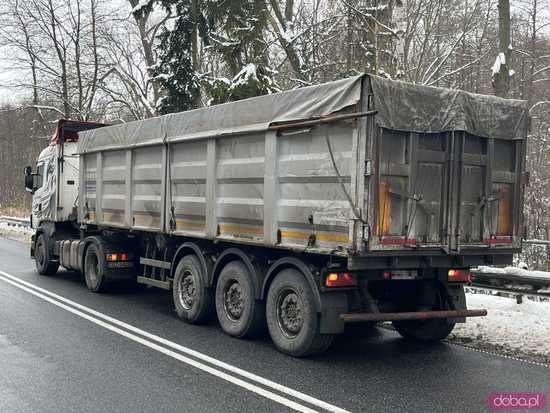 Zderzenie ciężarówek w Kołaczowie
