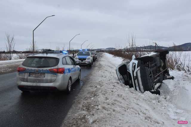 Wypadek na drodze Bielawa - Pieszyce