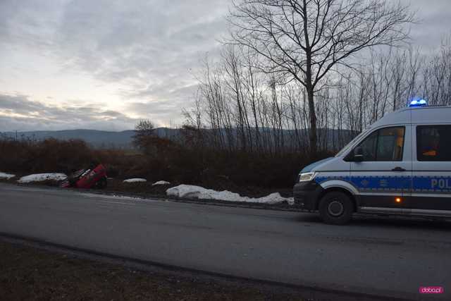 Dachowanie na drodze Lutomia - Pieszyce