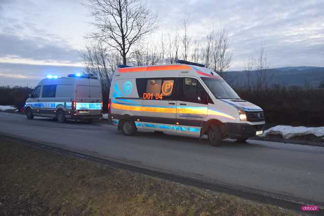 Dachowanie na drodze Lutomia - Pieszyce